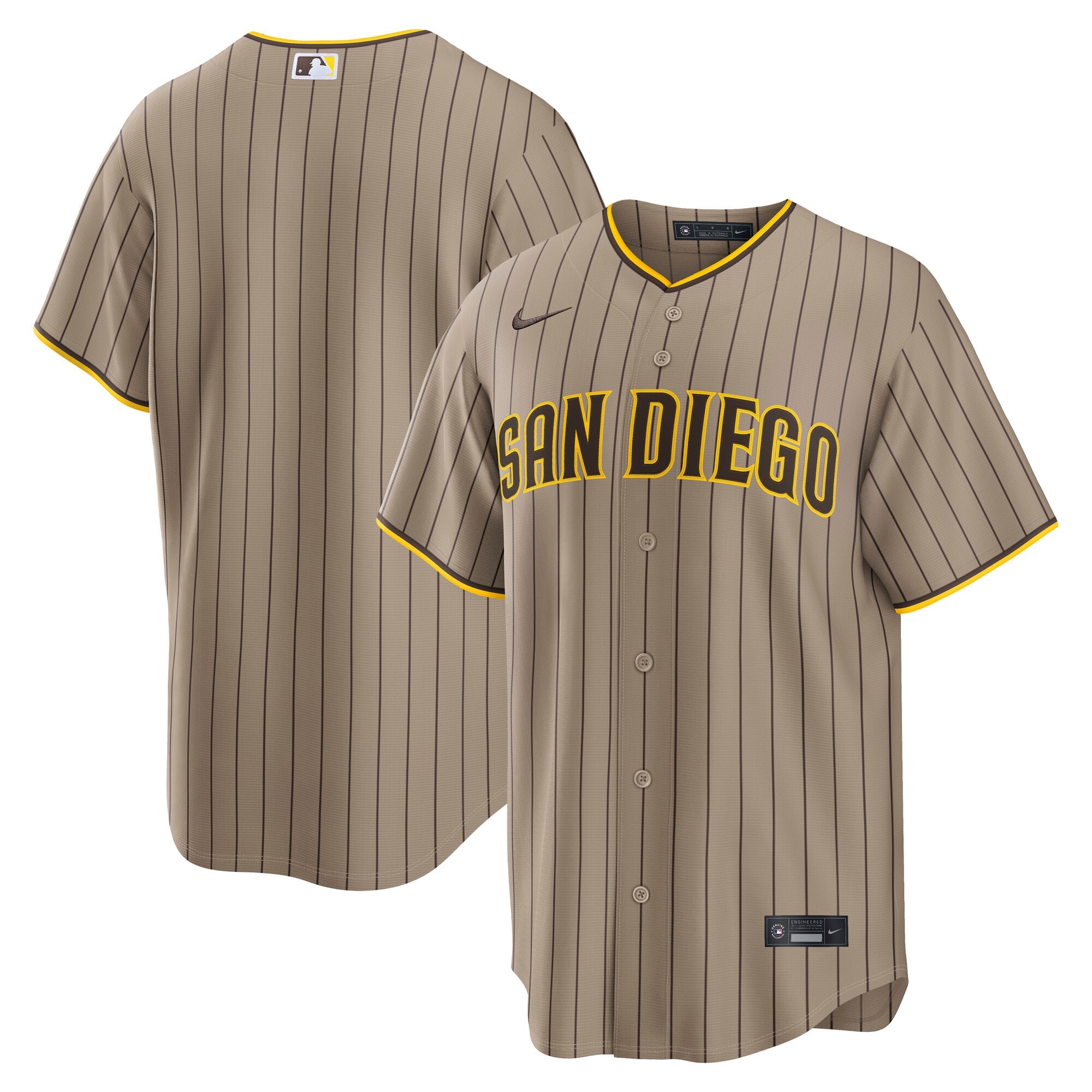 Men's San Diego Padres Nike Sand Alternate Replica Jersey