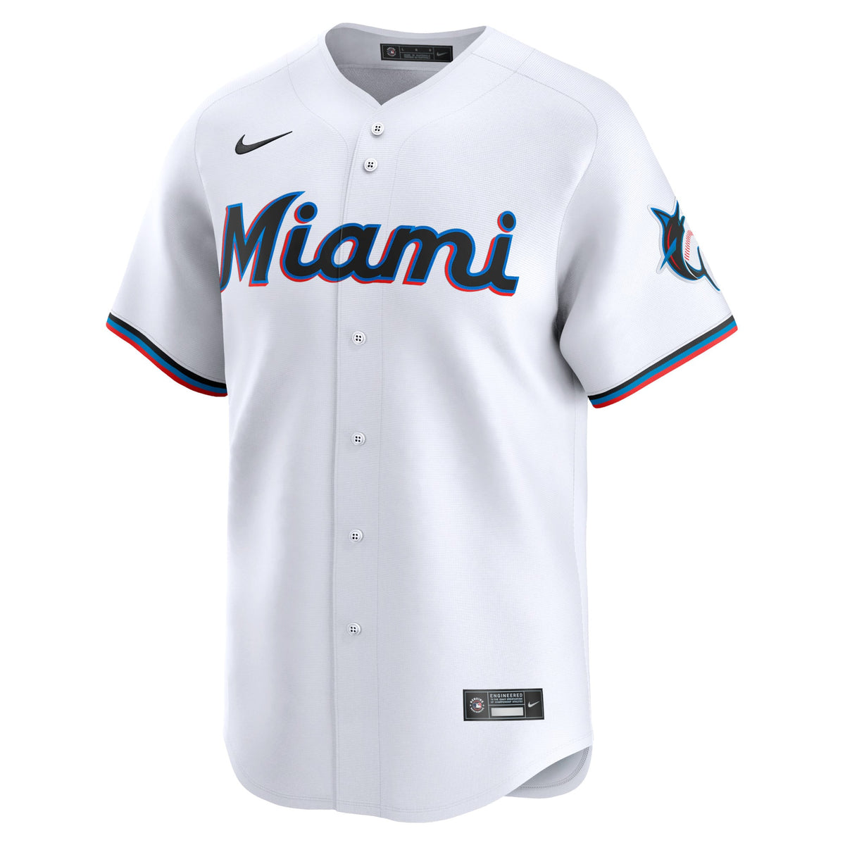 Men's Miami Marlins Sandy Alcantara Nike White Home Limited Player Jersey - 3