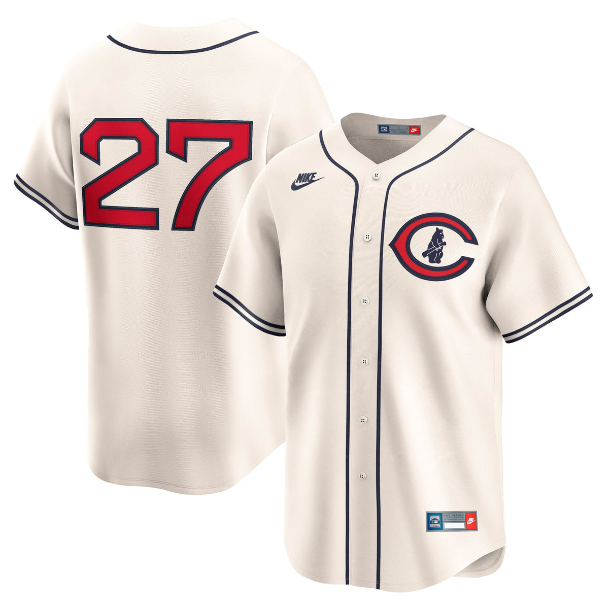 Men's Chicago Cubs Seiya Suzuki Nike Cream Throwback Cooperstown Collection Limited Jersey - 2