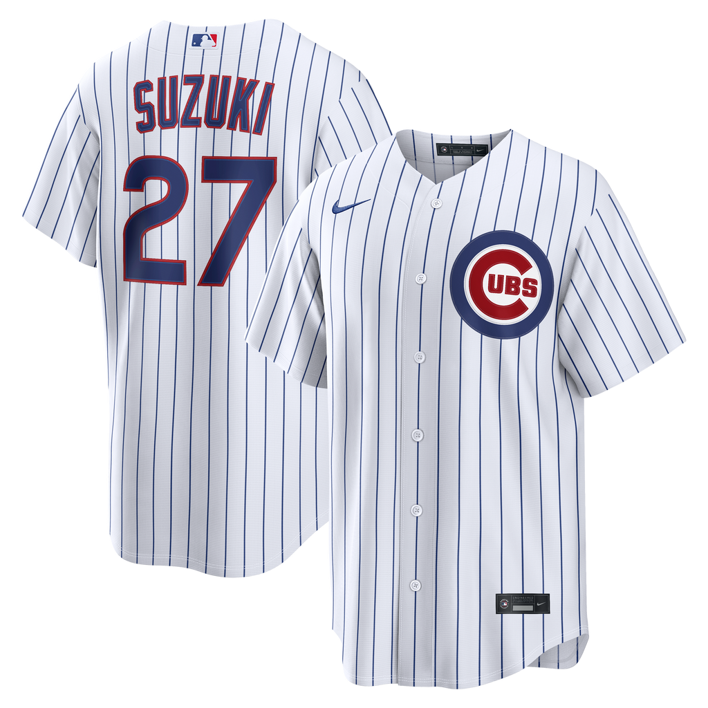 Men's Chicago Cubs Seiya Suzuki Nike White Home Replica Jersey
