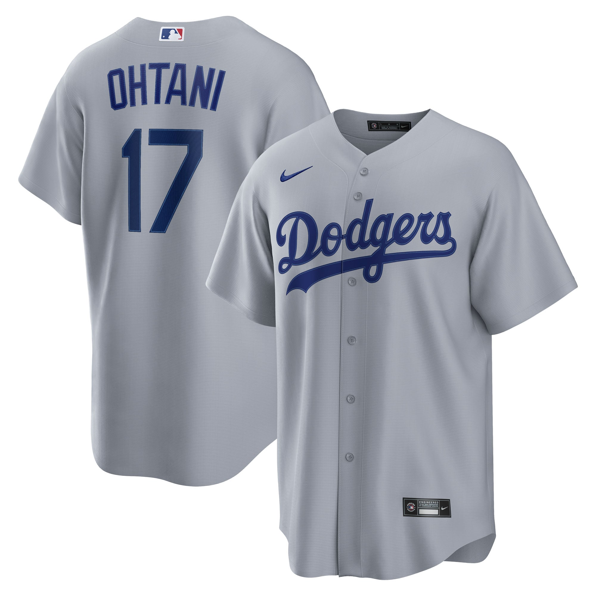 Men's Los Angeles Dodgers Shohei Ohtani Nike Gray Road Replica Jersey - 2