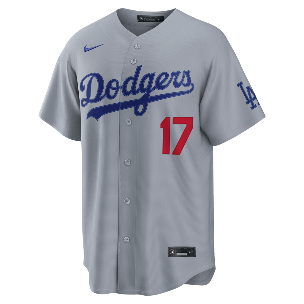 Men's Los Angeles Dodgers Shohei Ohtani Nike Gray Road Stadium Jersey - 3