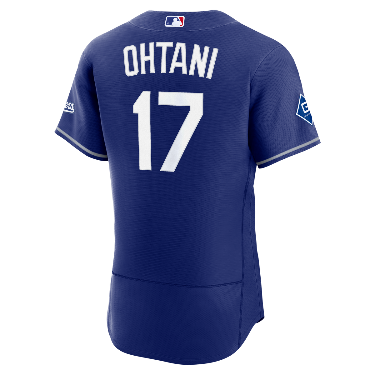 Men's Los Angeles Dodgers Shohei Ohtani Nike Royal Alternate Authentic Sponsor Patch Jersey - 4