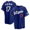 Men's Los Angeles Dodgers Shohei Ohtani Nike Royal Kanji Alternate Stadium Jersey