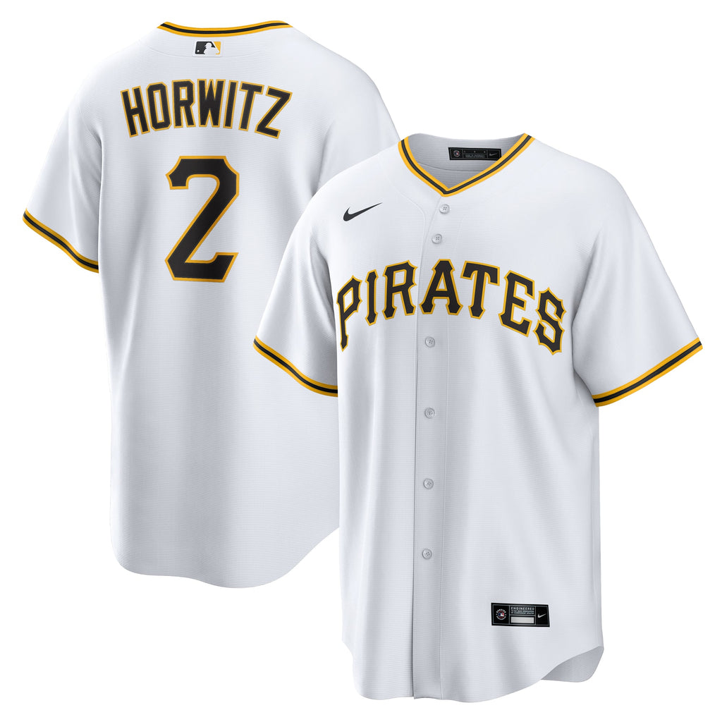 Men's Pittsburgh Pirates Spencer Horwitz Nike White Home Replica Jersey - 2