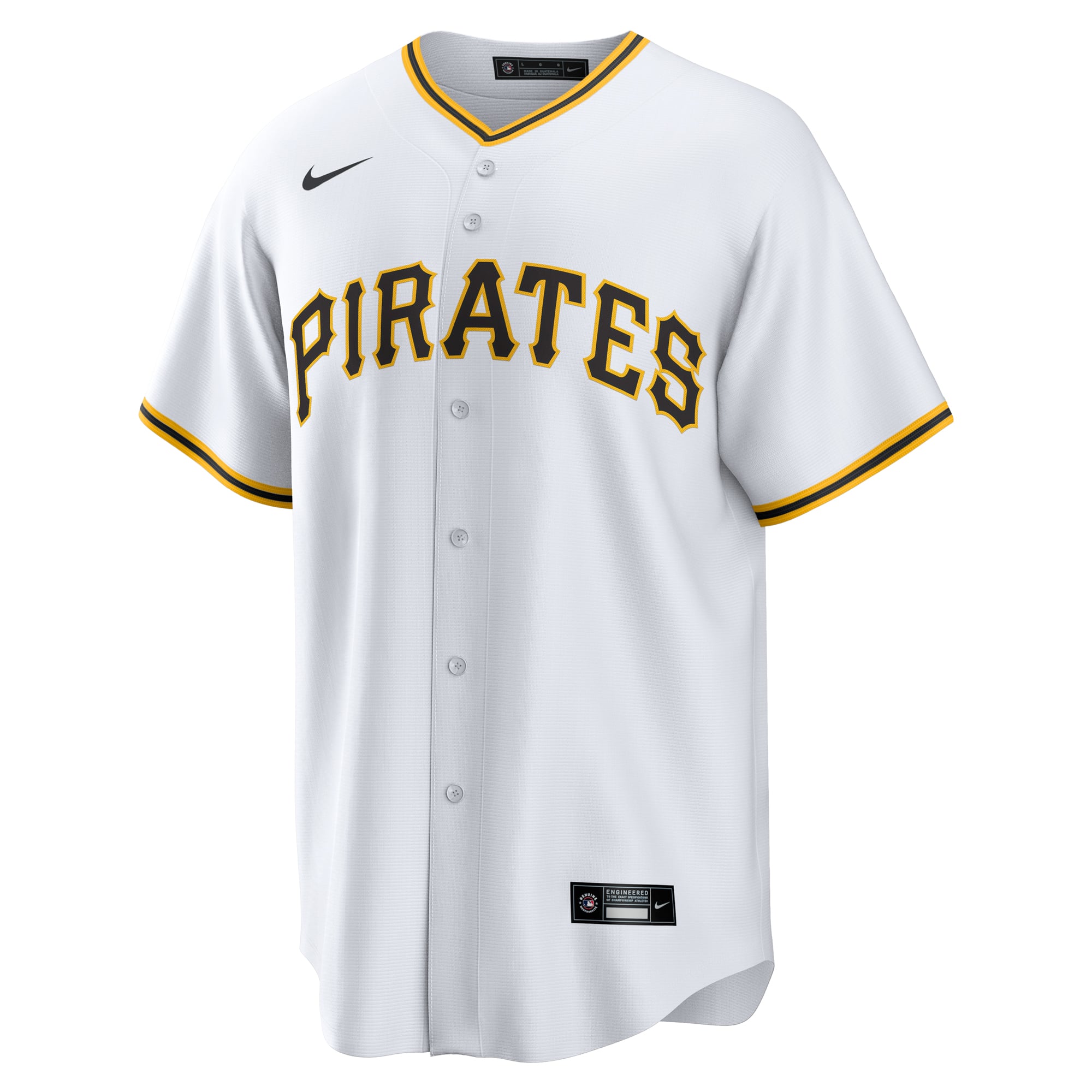 Men's Pittsburgh Pirates Spencer Horwitz Nike White Home Replica Jersey - 3