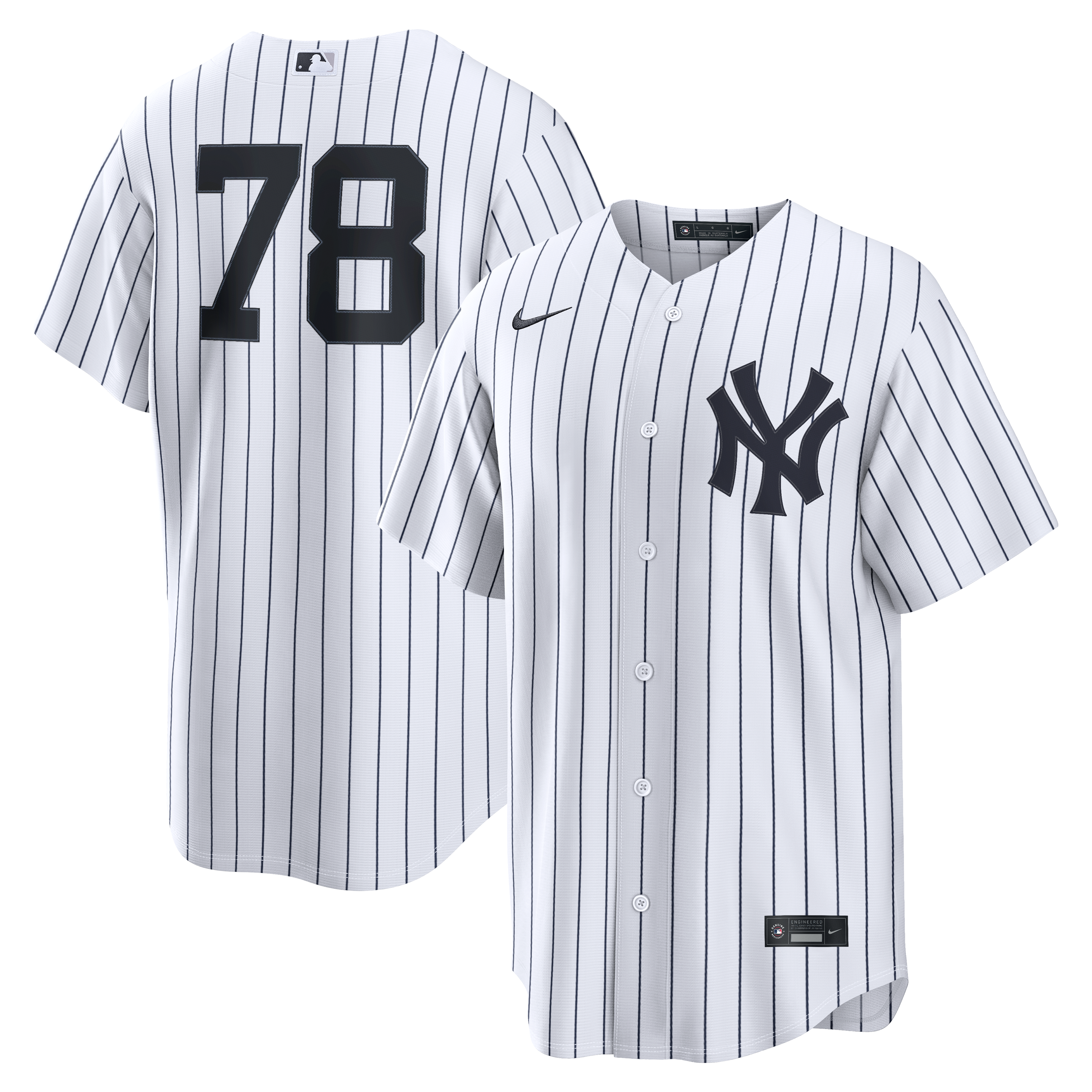 Men's New York Yankees Spencer Jones Nike White Home Replica Jersey - 2
