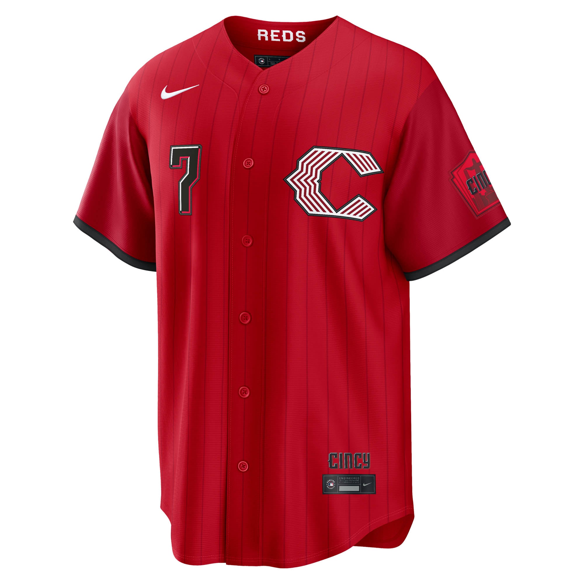 Men's Cincinnati Reds Spencer Steer Nike Red 2026 City Connect Stadium Jersey - 3