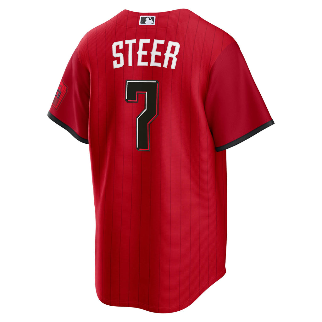 Men's Cincinnati Reds Spencer Steer Nike Red 2026 City Connect Stadium Jersey - 4