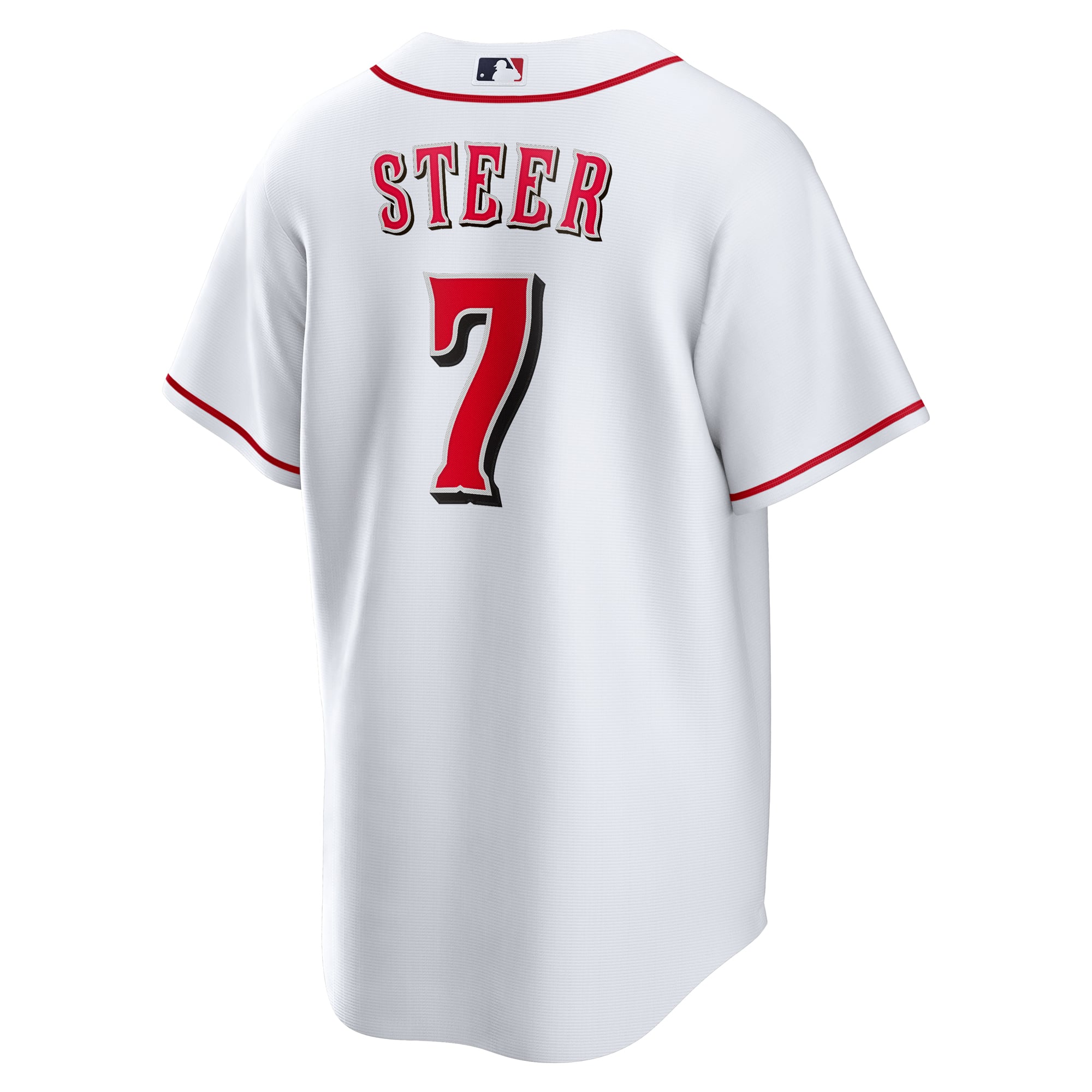 Men's Cincinnati Reds Spencer Steer Nike White Home Replica Jersey - 4
