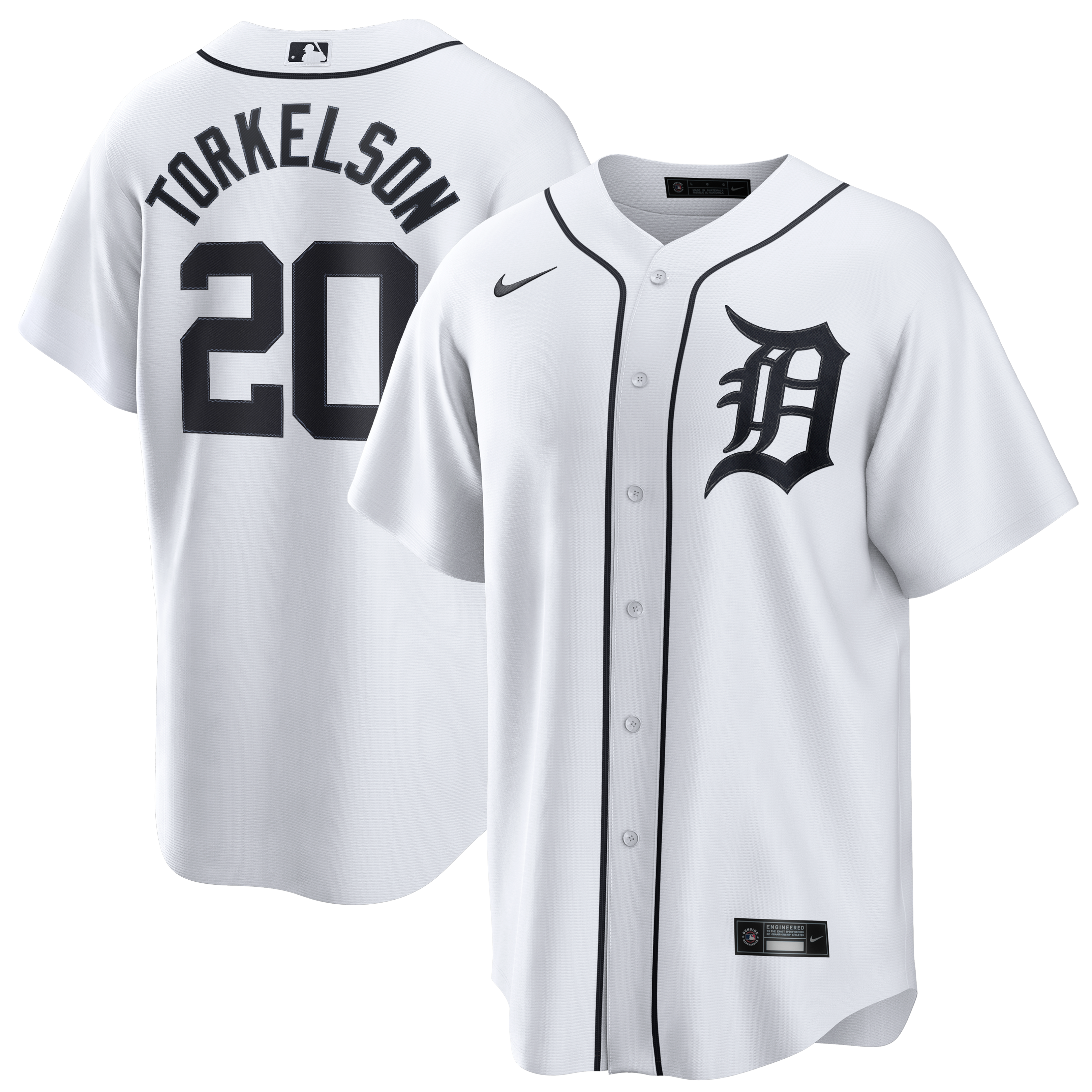 Men's Detroit Tigers Spencer Torkelson Nike White Home Replica Jersey - 2