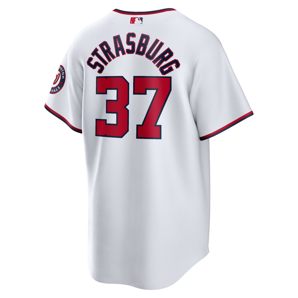Men's Washington Nationals Stephen Strasburg Nike White Home Replica Jersey - 4