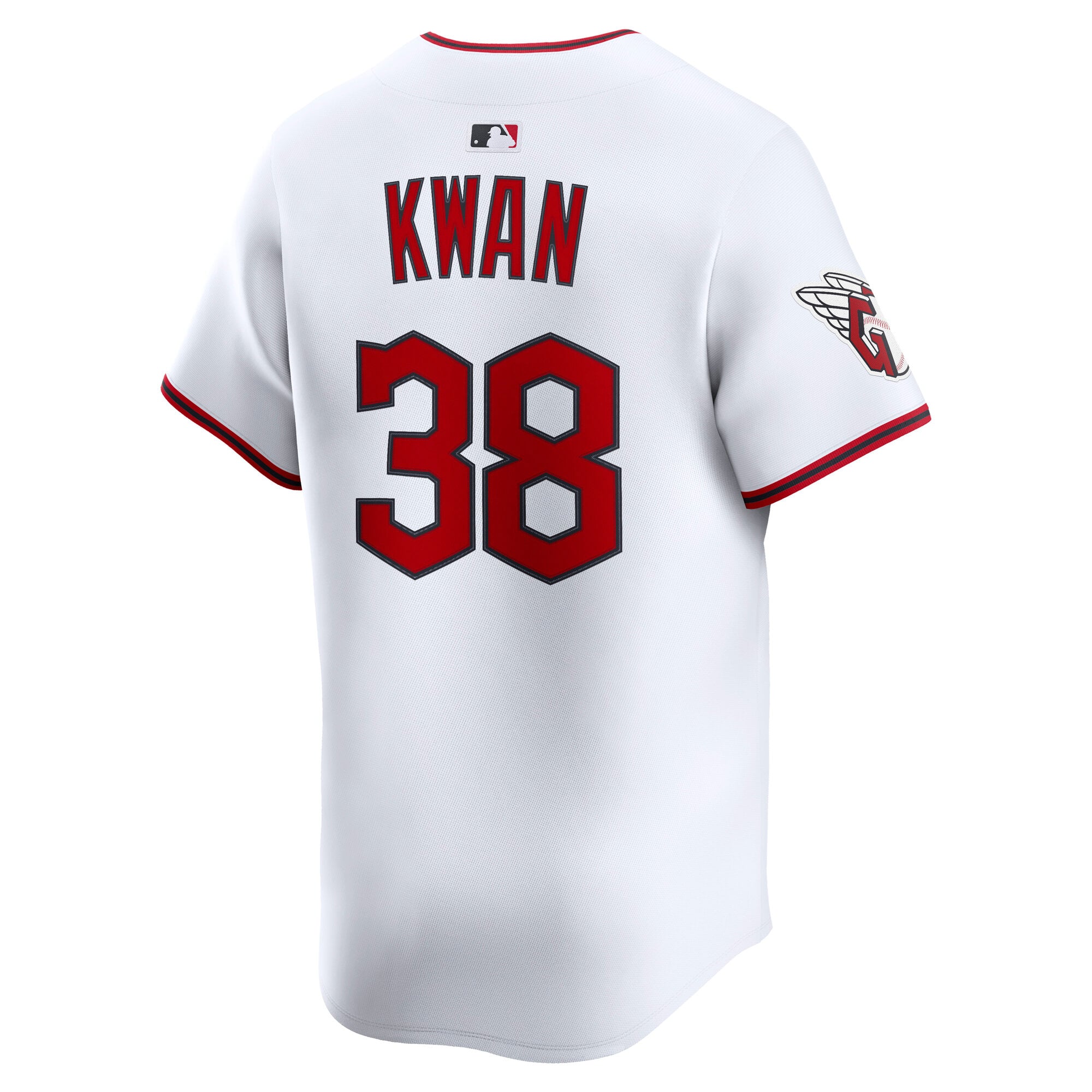 Men's Cleveland Guardians Steven Kwan Nike White Home Limited Player Jersey - 4