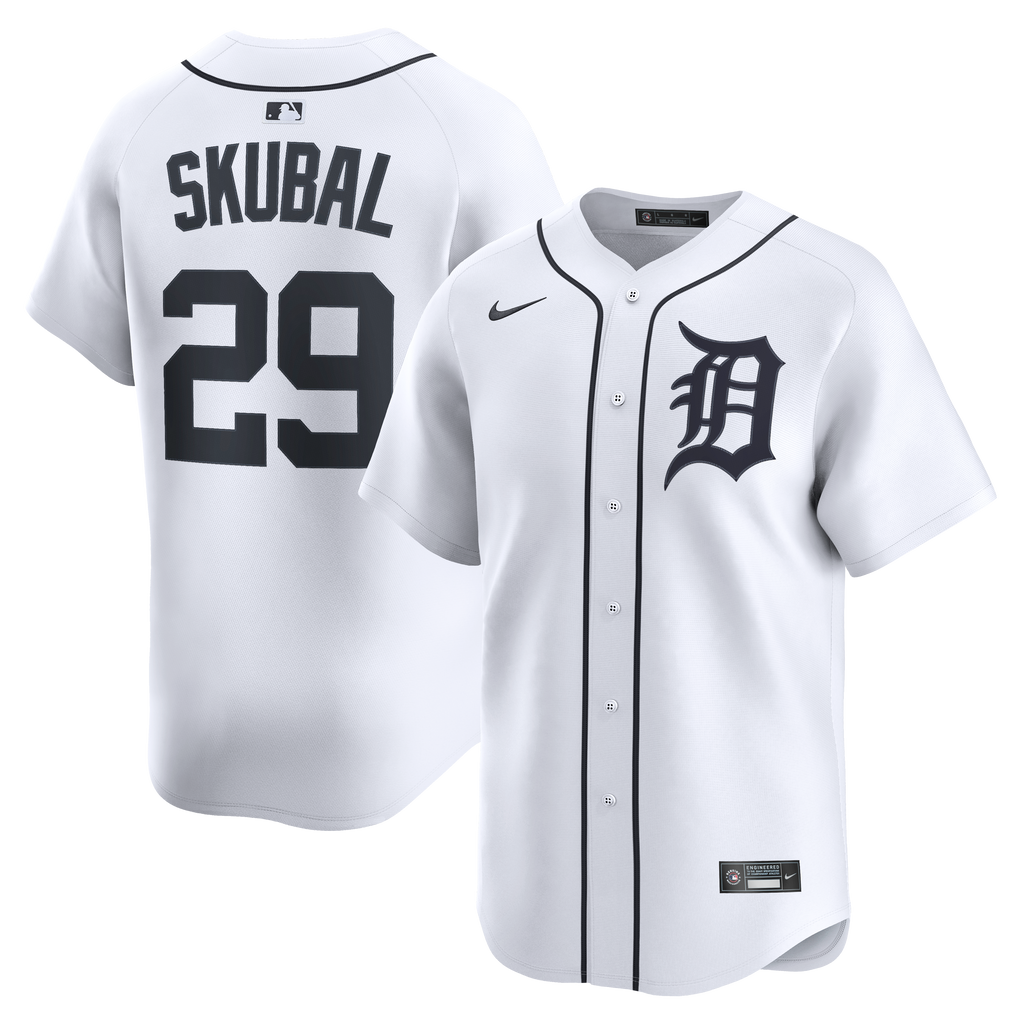 Men's Detroit Tigers Tarik Skubal Nike White Home Limited Player Jersey - 2
