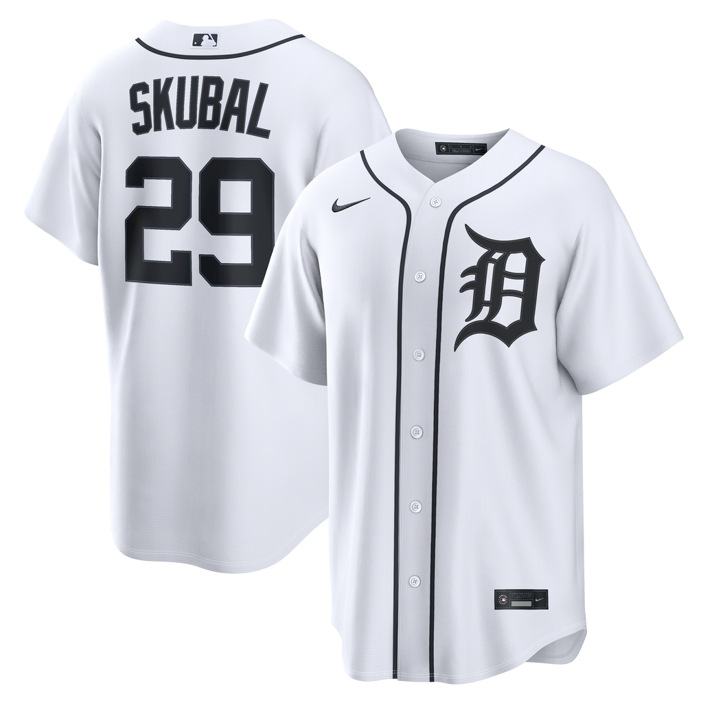 Men's Detroit Tigers Tarik Skubal Nike White Home Replica Jersey