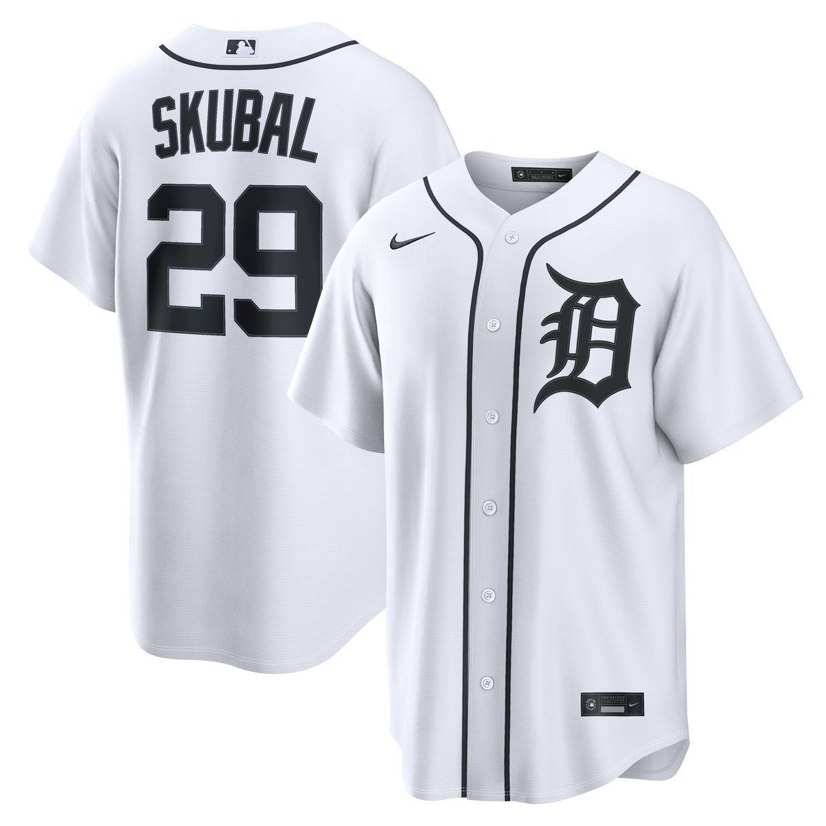 Men's Detroit Tigers Tarik Skubal Nike White Home Replica Jersey