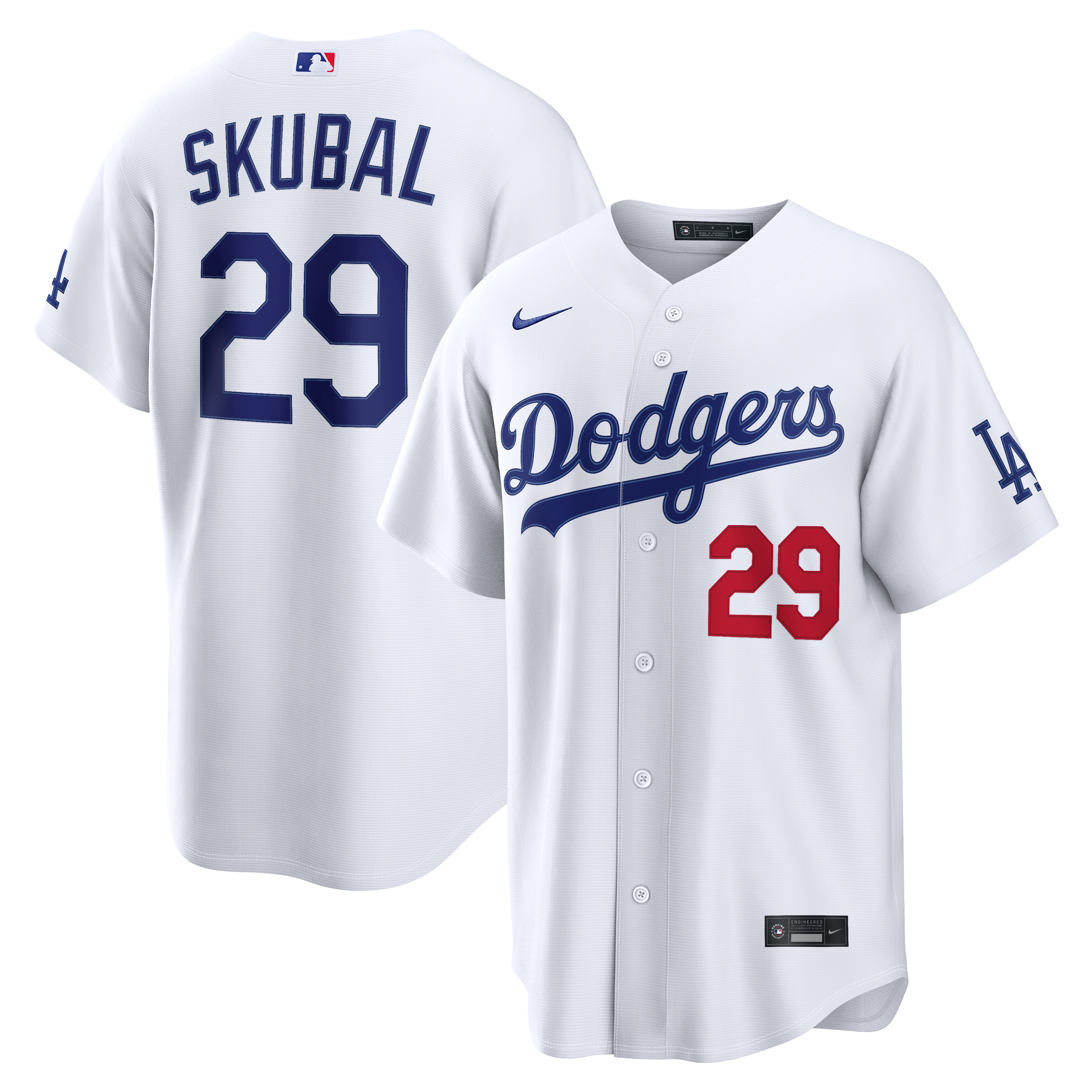 Men's Los Angeles Dodgers Tarik Skubal Nike White Home Stadium Jersey
