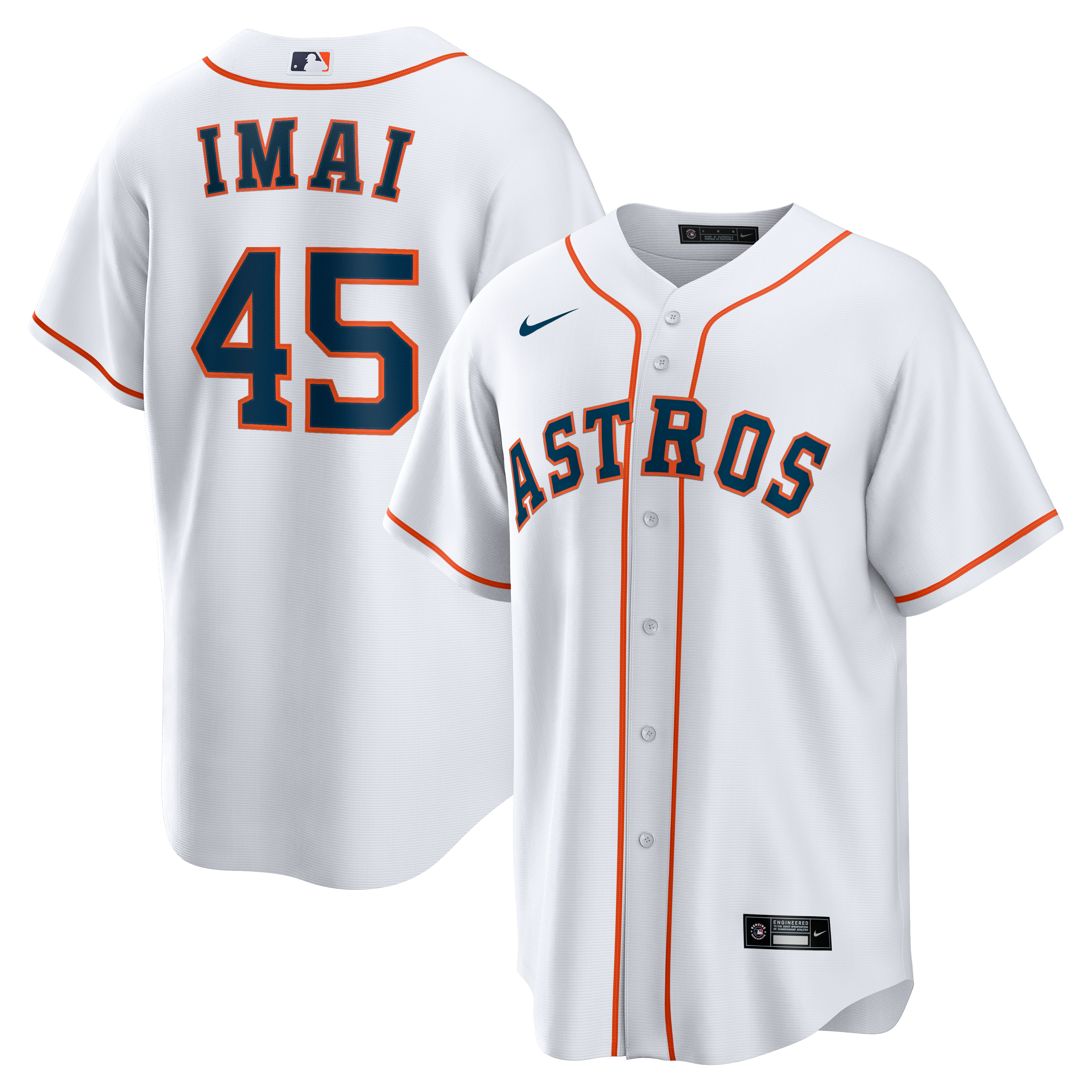 Men's Houston Astros Tatsuya Imai Nike White Home Replica Jersey - 2