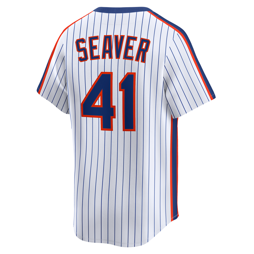 Men's New York Mets Tom Seaver Nike White Cooperstown Collection Limited Jersey - 4