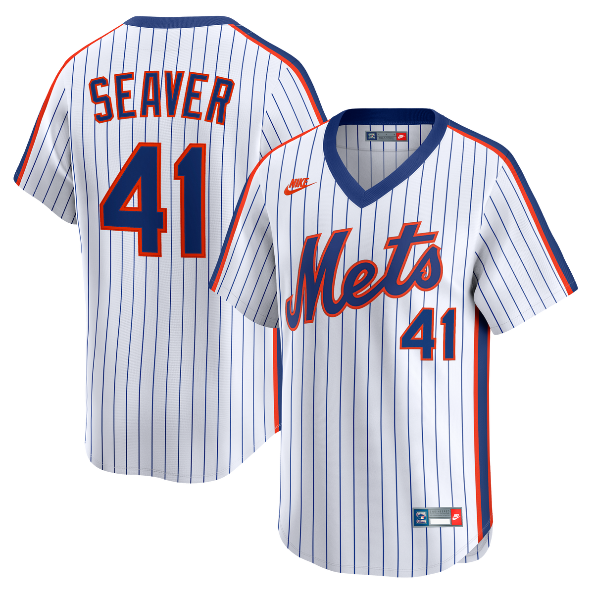 Men's New York Mets Tom Seaver Nike White Cooperstown Collection Limited Jersey