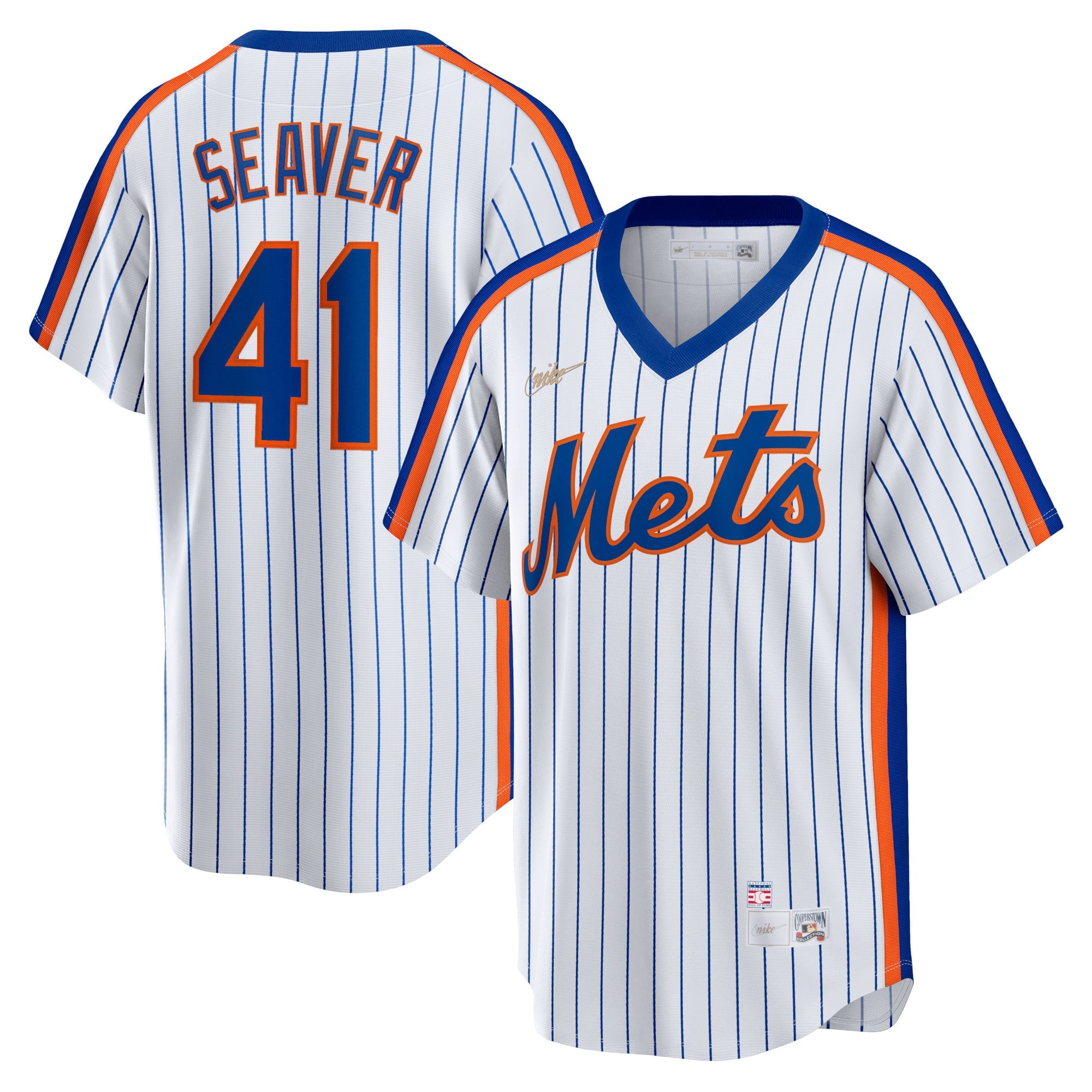 Men's New York Mets Tom Seaver Nike White Home Cooperstown Collection Player Jersey - 2