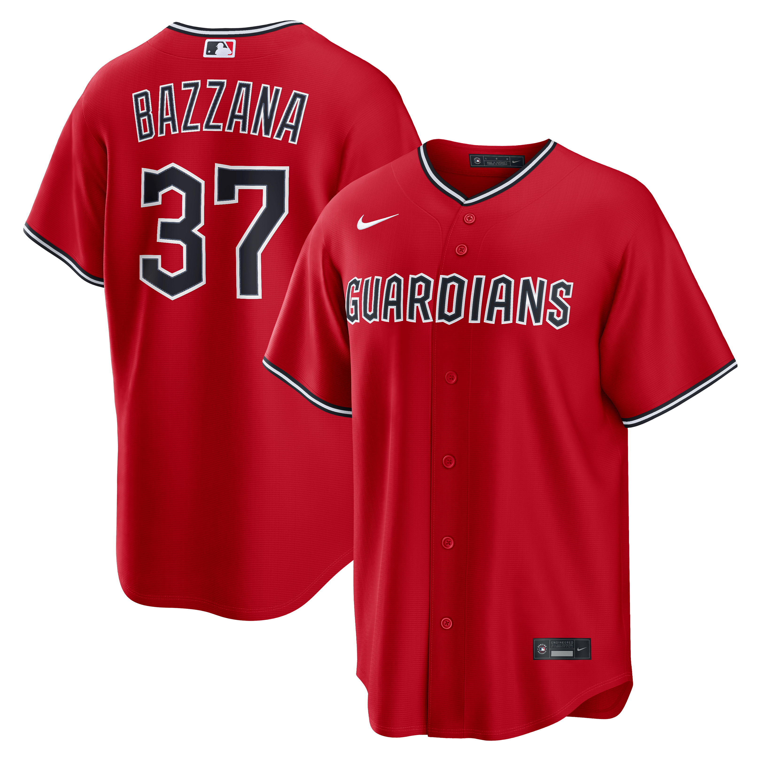 Men's Cleveland Guardians Travis Bazzana Nike Red Alternate Replica Jersey