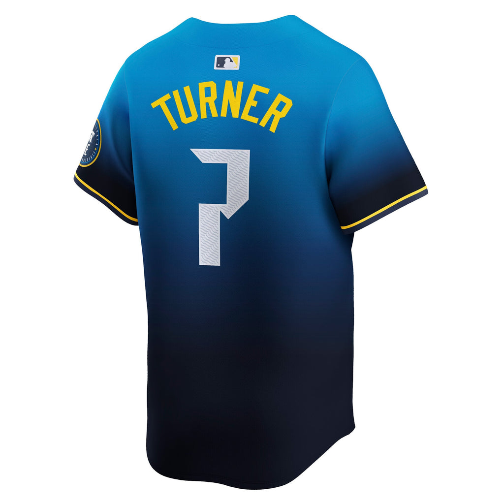 Men's Philadelphia Phillies Trea Turner Nike Blue City Connect Limited Player Jersey - 4