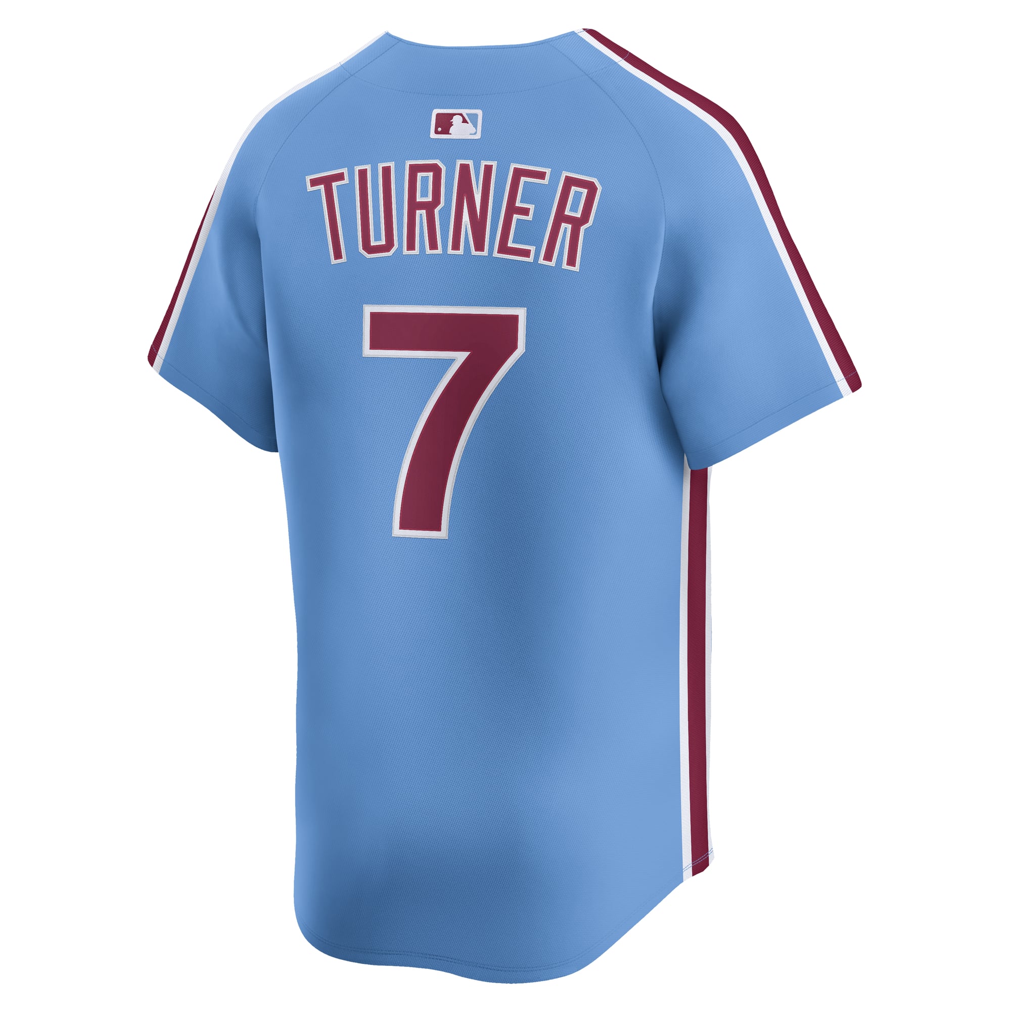 Men's Philadelphia Phillies Trea Turner Nike Light Blue Alternate Limited Player Jersey - 4