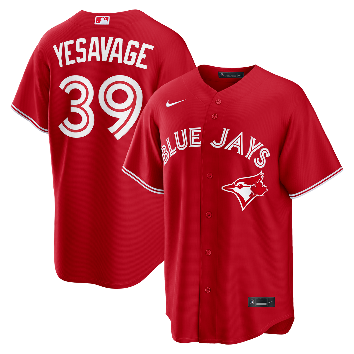 Men's Toronto Blue Jays Trey Yesavage Nike Red Canada Day Replica Jersey - 2