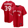 Men's Toronto Blue Jays Trey Yesavage Nike Red Canada Day Replica Jersey