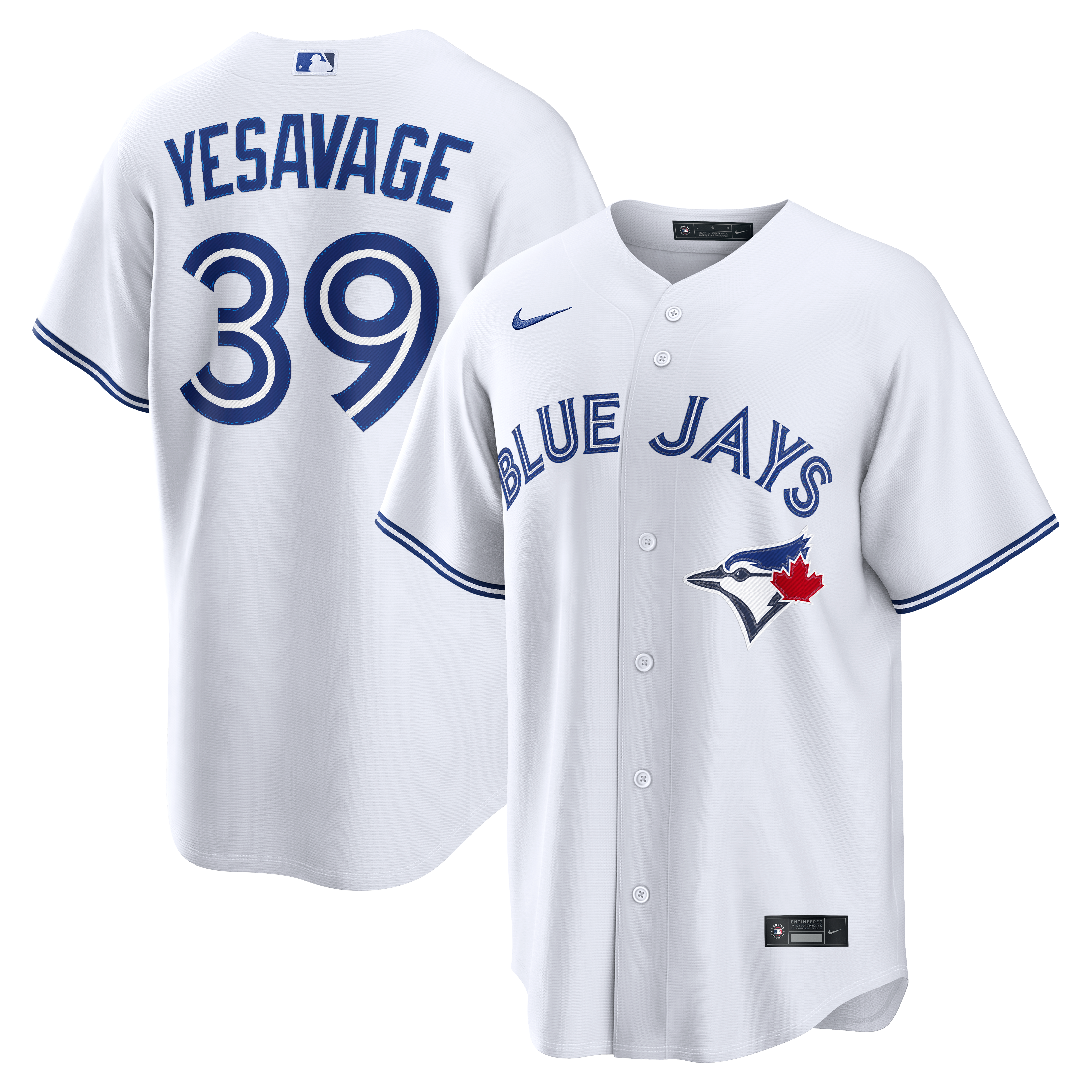 Men's Toronto Blue Jays Trey Yesavage Nike White Home Replica Jersey - 2