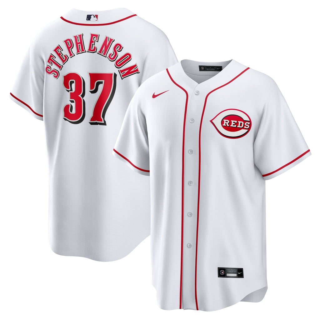 Men's Cincinnati Reds Tyler Stephenson Nike White Home Replica Jersey - 2
