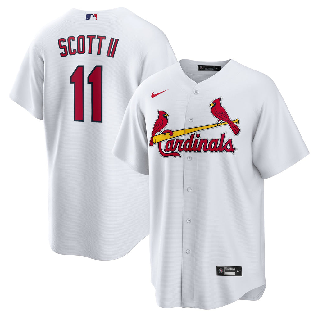 Men's St. Louis Cardinals Victor Scott II Nike White Home Replica Jersey - 2