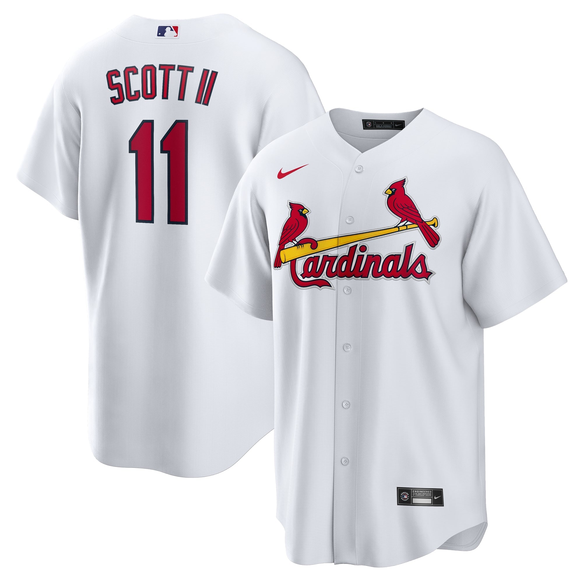 Men's St. Louis Cardinals Victor Scott II Nike White Home Replica Jersey