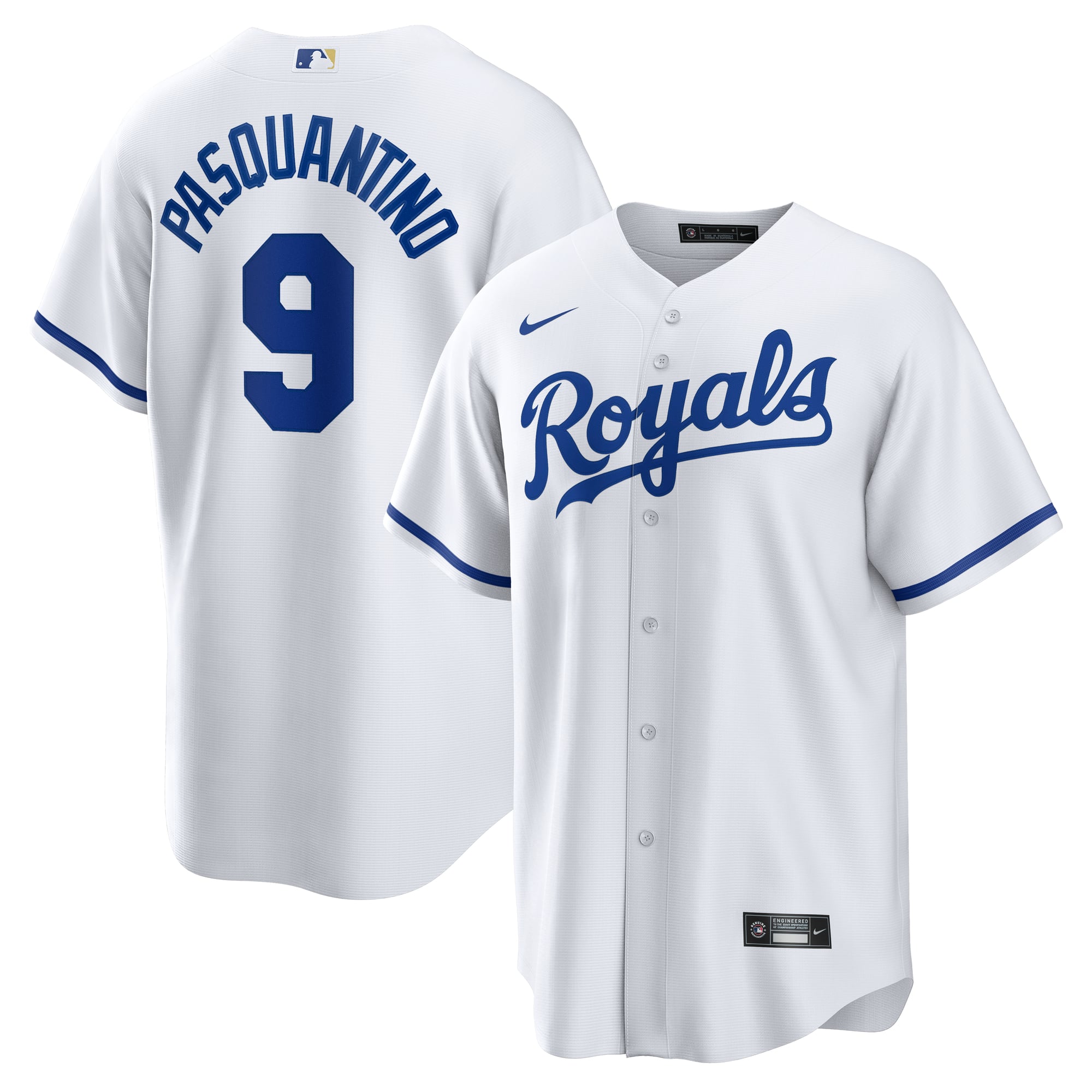 Men's Kansas City Royals Vinnie Pasquantino Nike White Home Replica Jersey - 2