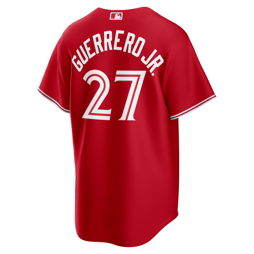 Men's Toronto Blue Jays Vladimir Guerrero Jr. Nike Red Canada Day Replica Jersey - 4