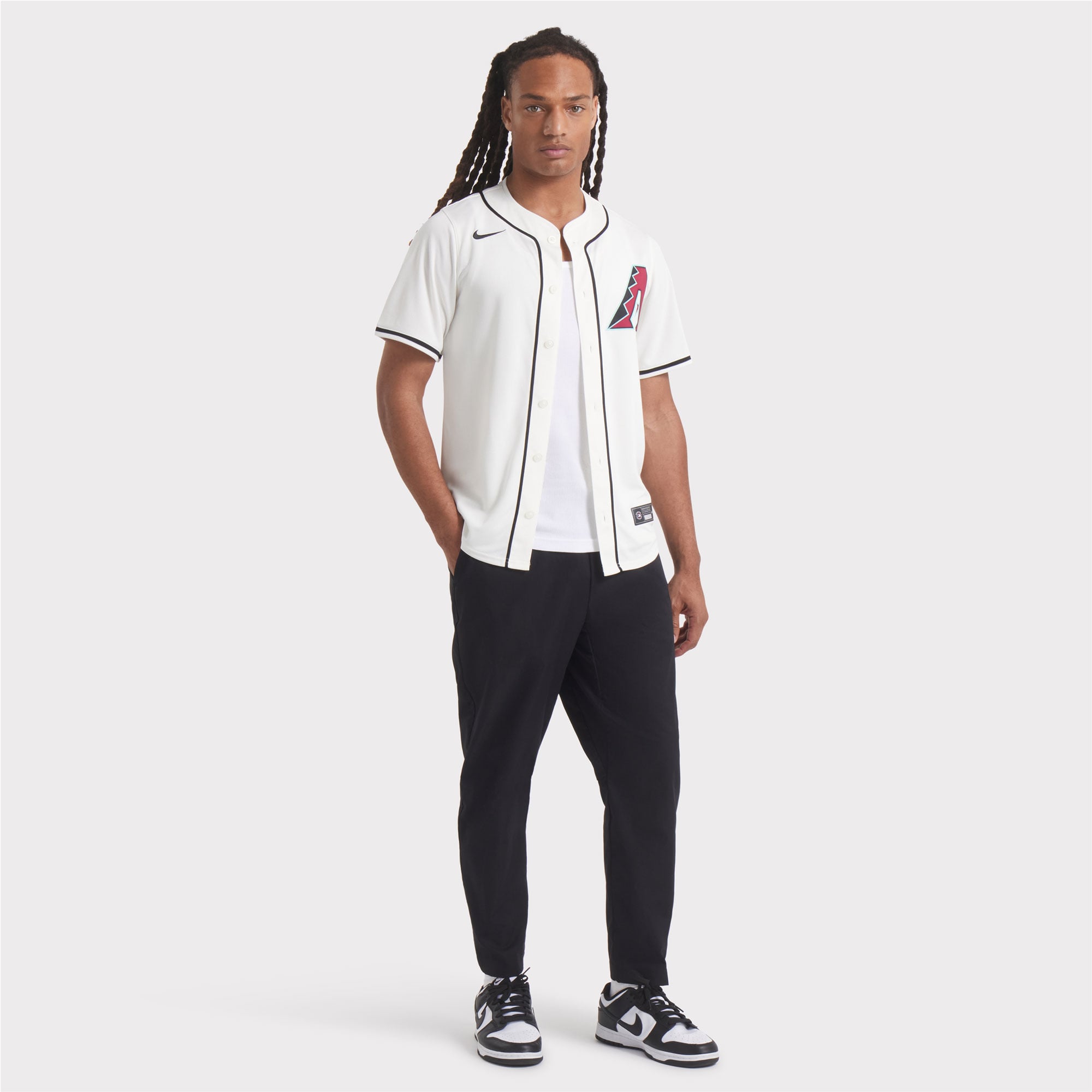 Men's Arizona Diamondbacks Nike White Home Limited Jersey - 8