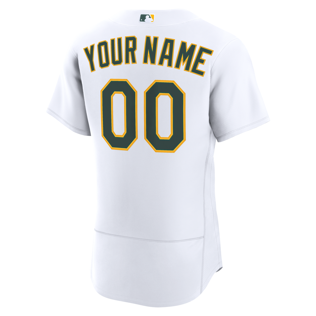 Men's Athletics Nike White Home Authentic Custom Jersey - 4