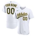 Men's Athletics Nike White Home Authentic Custom Jersey