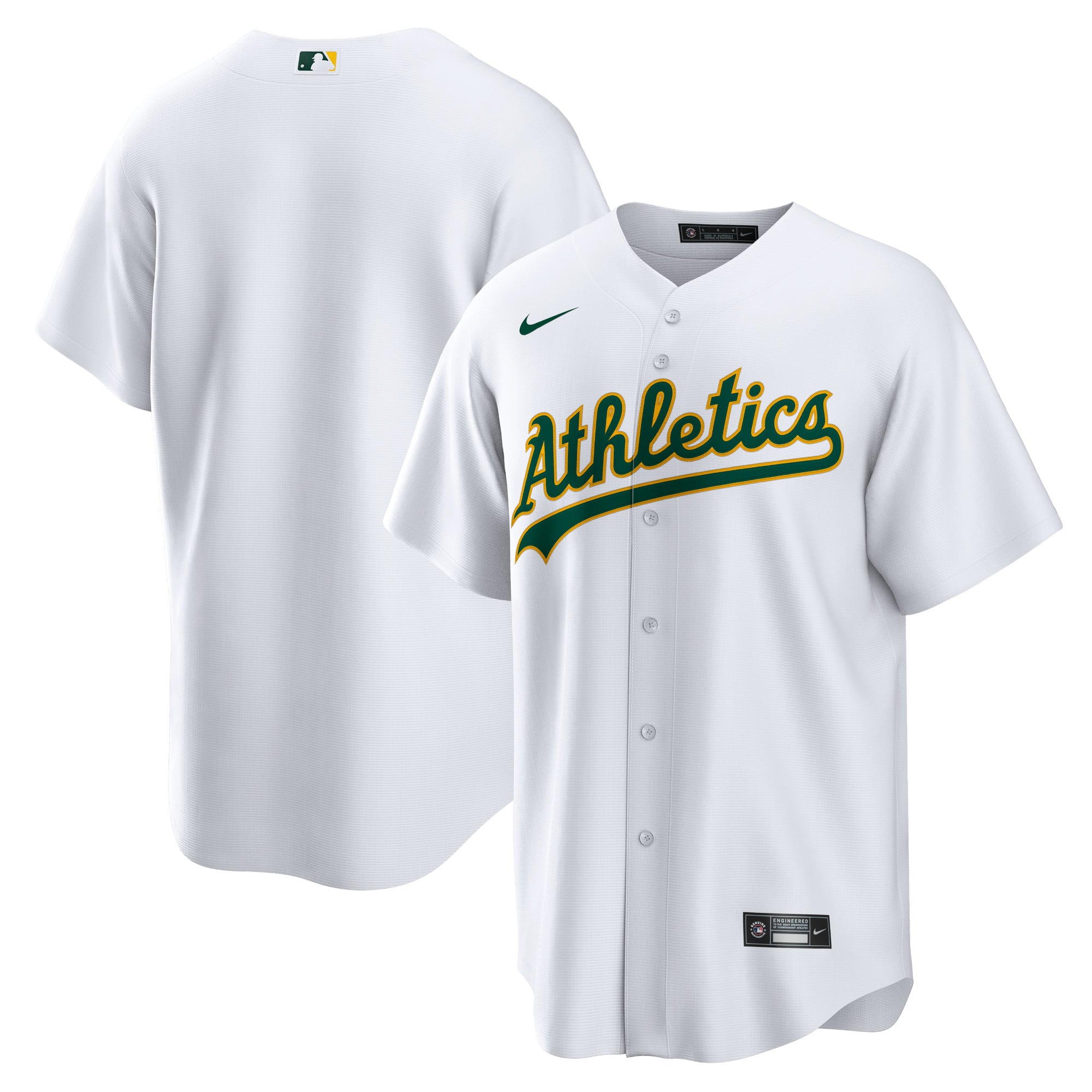Men's Athletics Nike White Home Blank Replica Jersey - 2