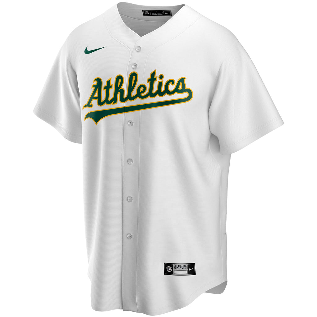 Men's Athletics Nike White Home Replica Custom Jersey - 3