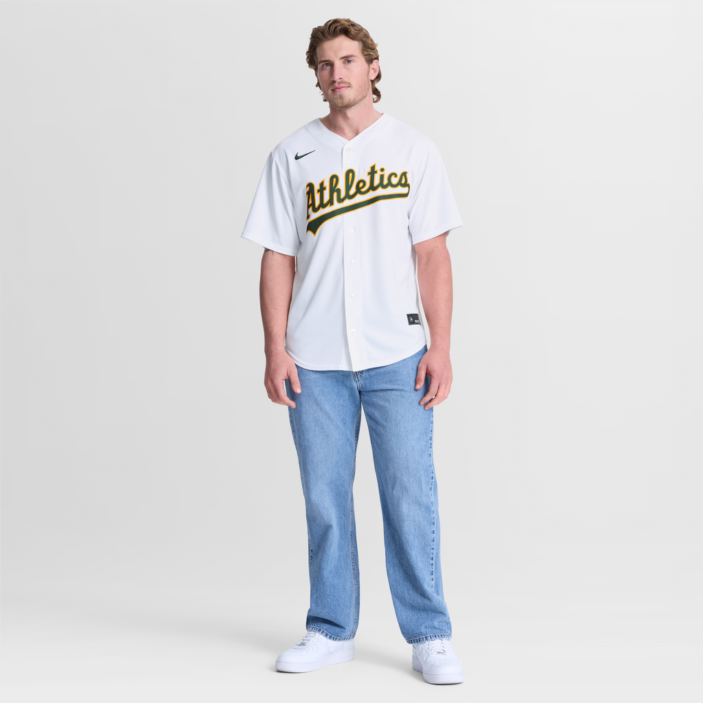 Men's Athletics Nike White Home Replica Jersey - 5