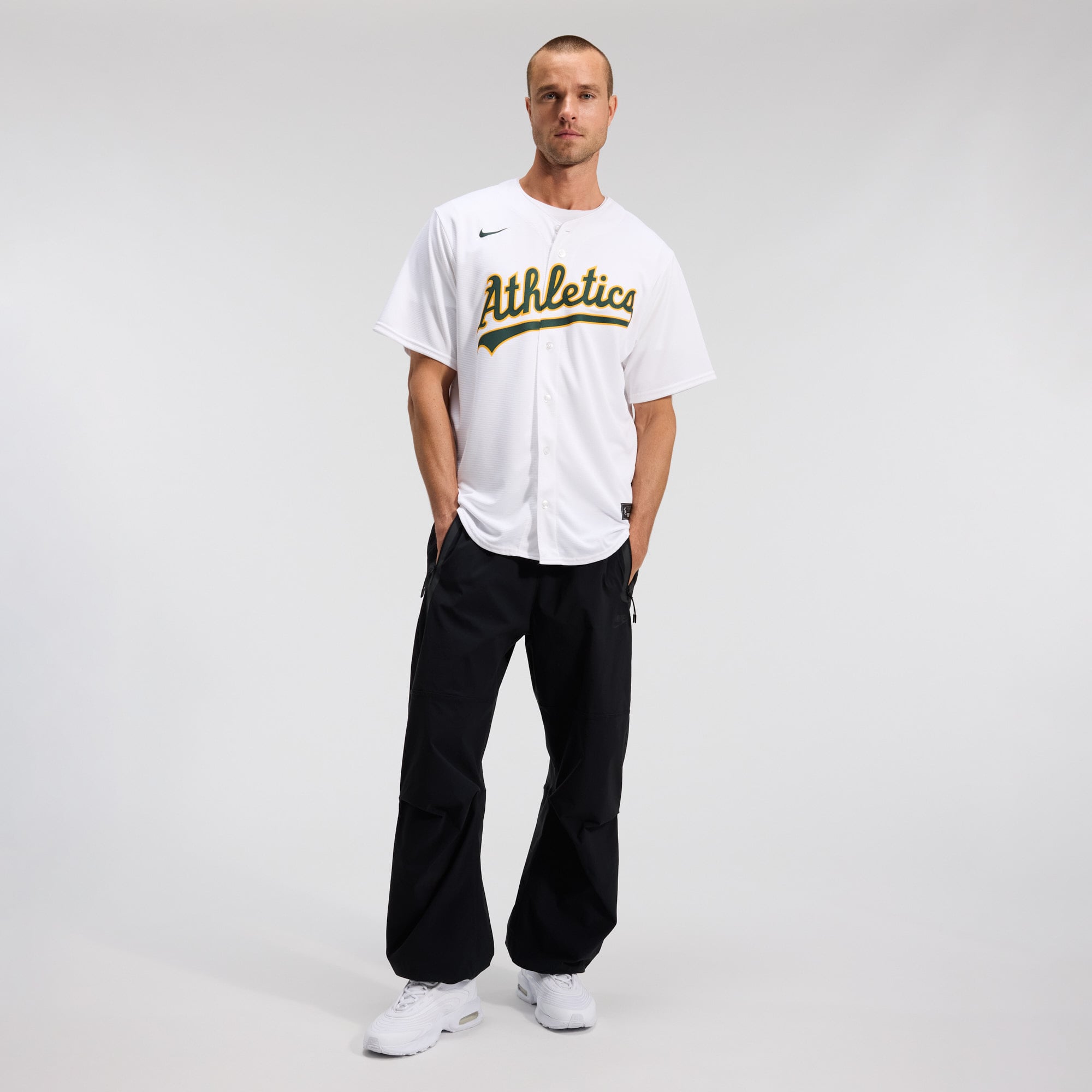 Men's Athletics Nike White Home Replica Team Jersey - 4