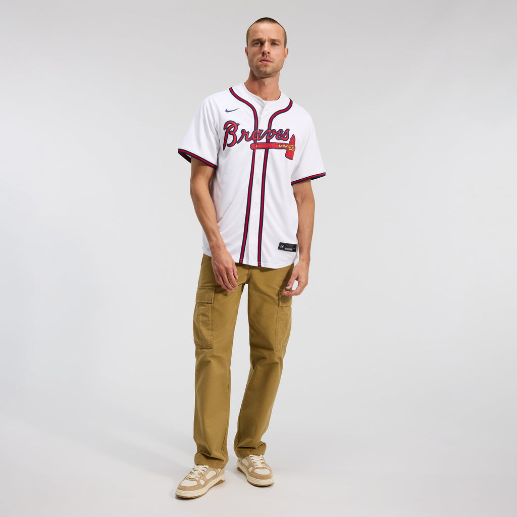 Men's Atlanta Braves Nike White Home Limited Jersey - 4