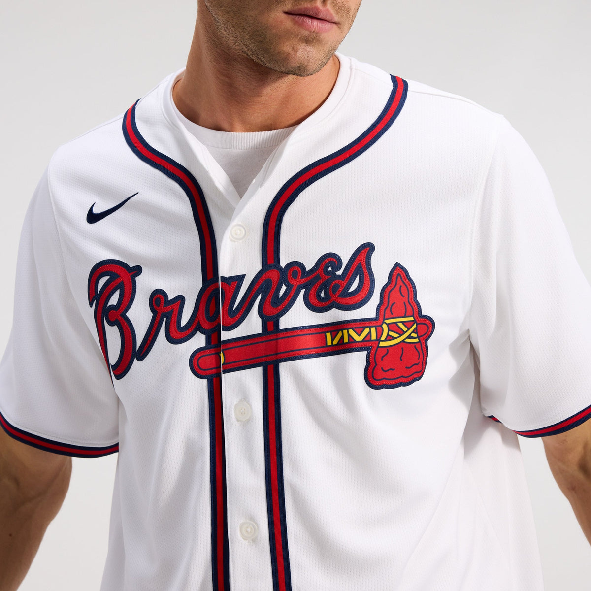 Men's Atlanta Braves Nike White Home Limited Jersey - 9