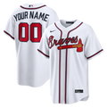 Men's Atlanta Braves Nike White Home Replica Custom Jersey