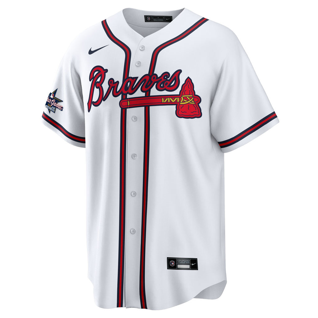 Men's Atlanta Braves Nike White Home Replica Team Jersey - 6