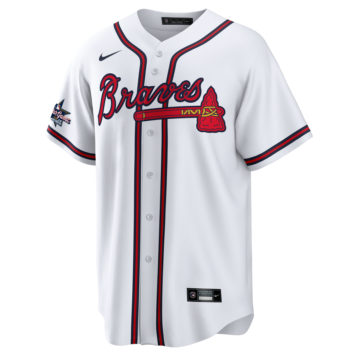Men's Atlanta Braves Nike White Home Replica Team Jersey - 6