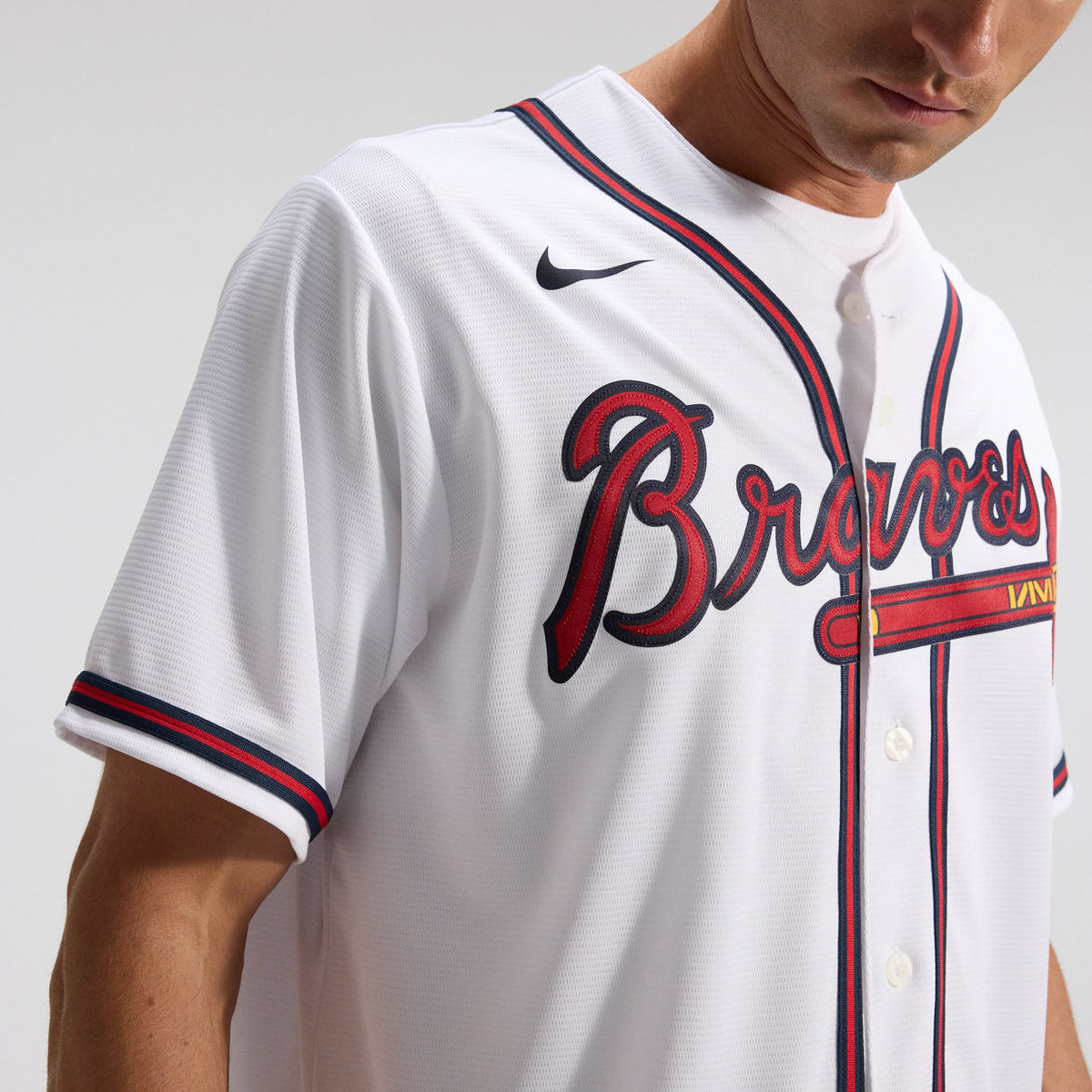 Men's Atlanta Braves Nike White Home Replica Team Jersey - 9