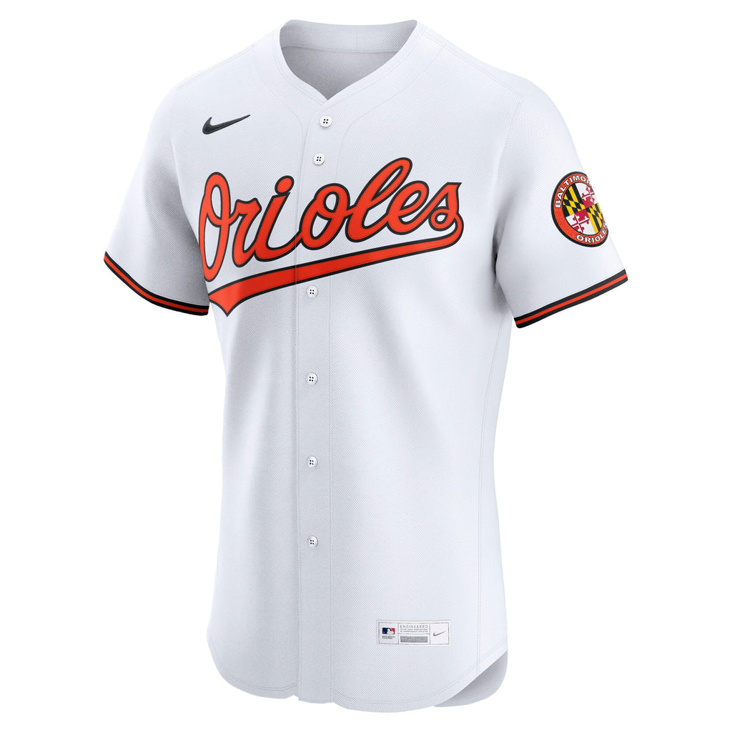 Men's Baltimore Orioles Nike White Home Elite Jersey - 3
